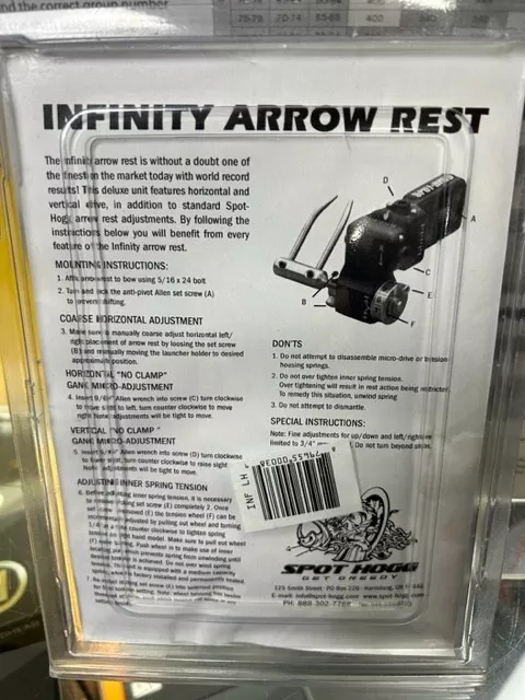 Spot Hogg Infinity Blade Rest - Black - LH
